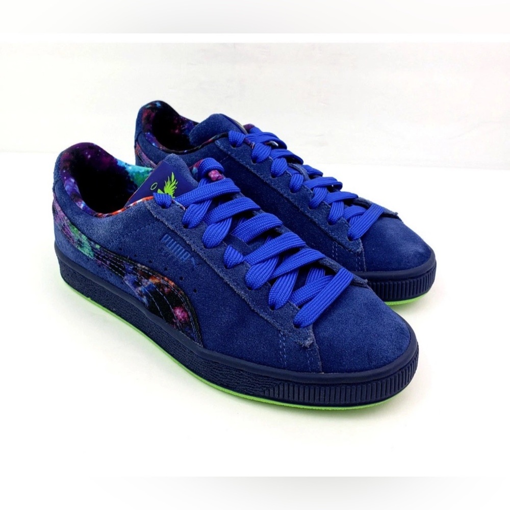 Puma Men's Blue Sneakers with Multicolor Accents